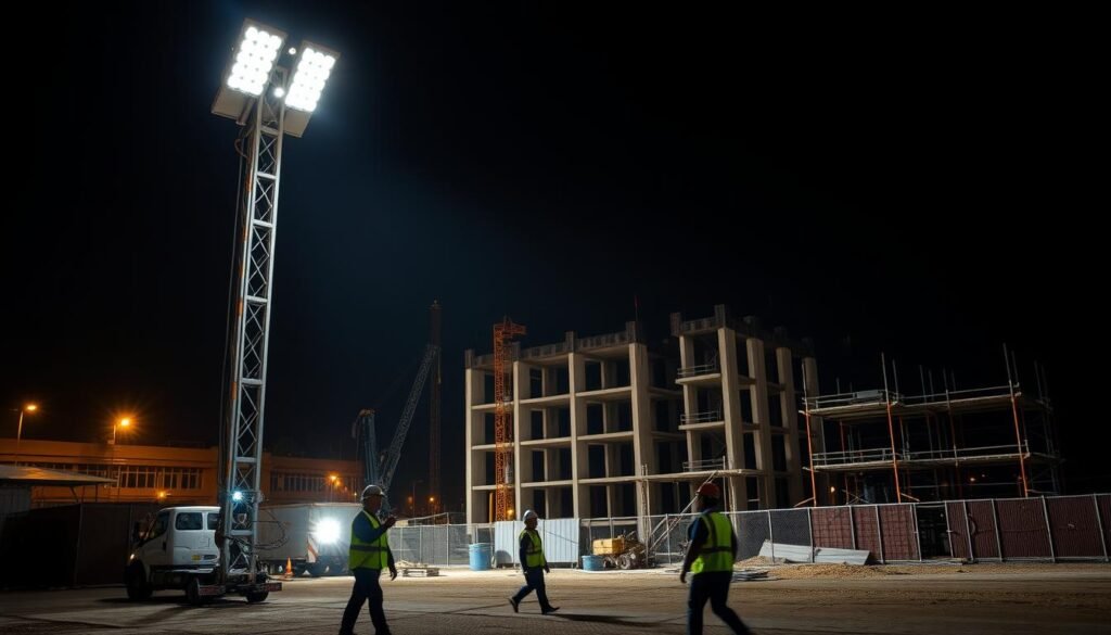 iluminação para construção