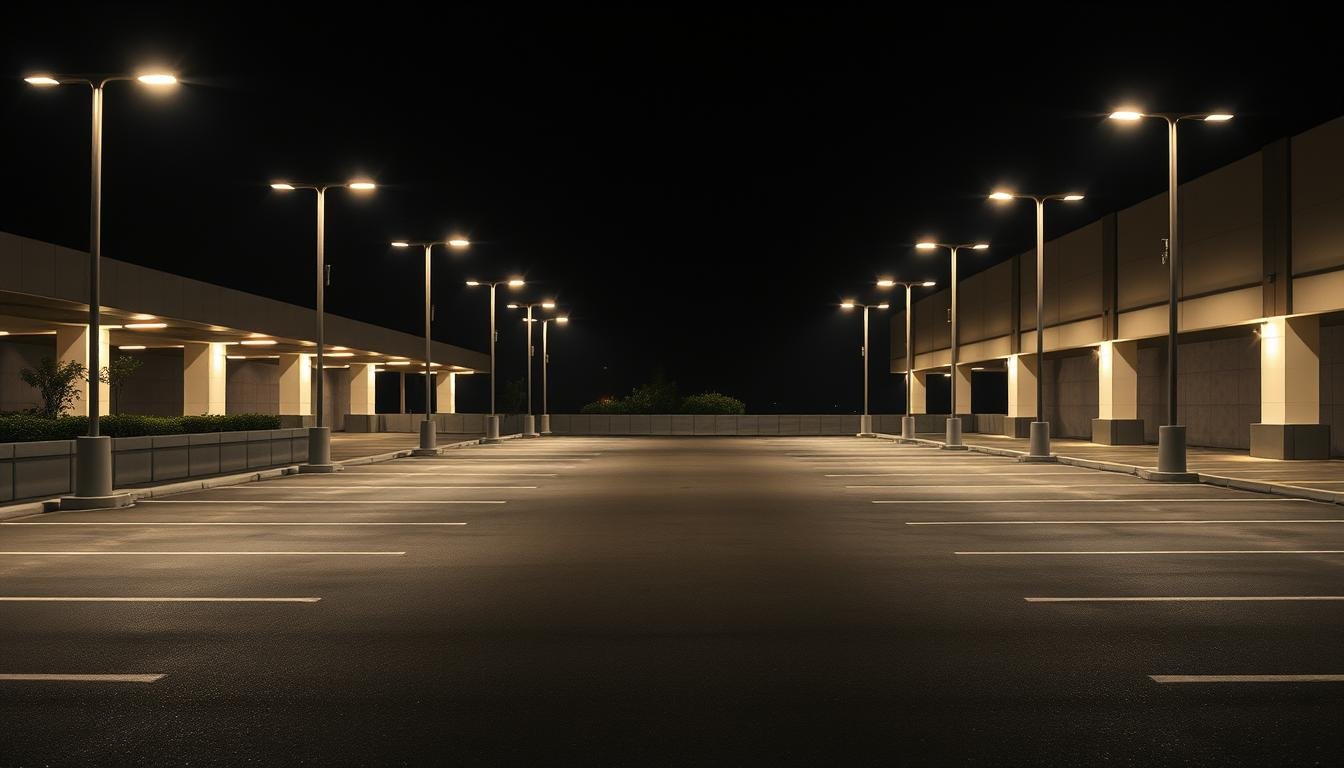 iluminação estacionamento